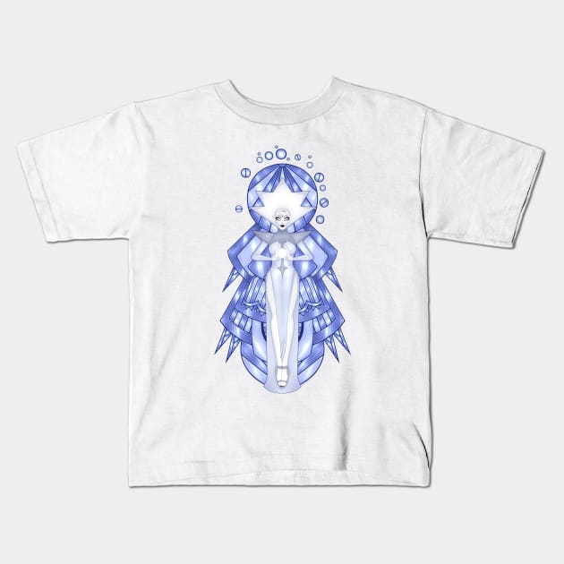 White Diamonds Mural Kids T-Shirt by Chronicle Hearts